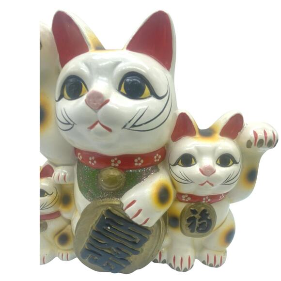 Tokoname‎ ware Maneki Neko, Japan's beloved beckoning cats good fortune Bank 50s - Picture 2 of 8